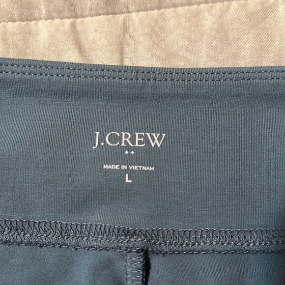 J.Crew L Newport Blue Cotton Blend Everyday Cropped Leggings - Picture 9 of 11